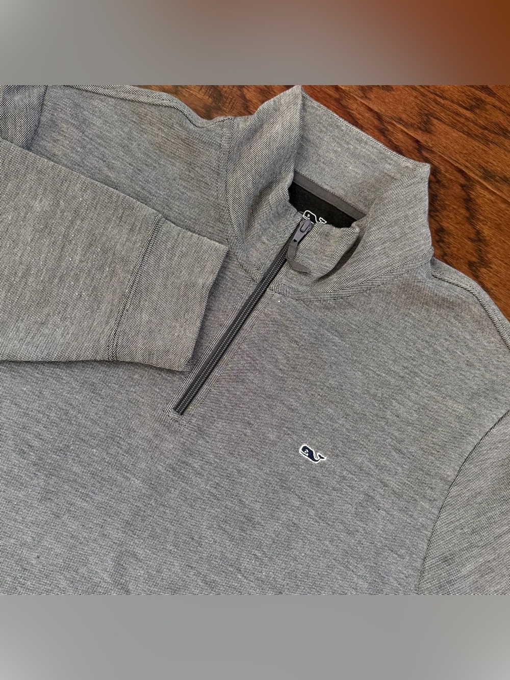 Vineyard Vines Men’s 1/4 Zip Pullover Sweater 2XL Gray Knit Mock Neck